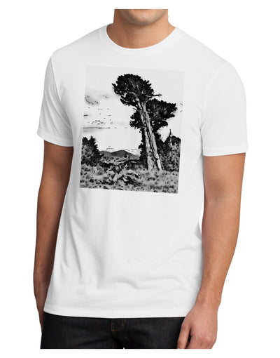 Colorado Landscape Watercolor BW Men's Sublimate Tee-TooLoud-White-Small-Davson Sales