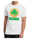 Shamrock Button - Irish Men's Sublimate Tee by TooLoud-TooLoud-White-Small-Davson Sales