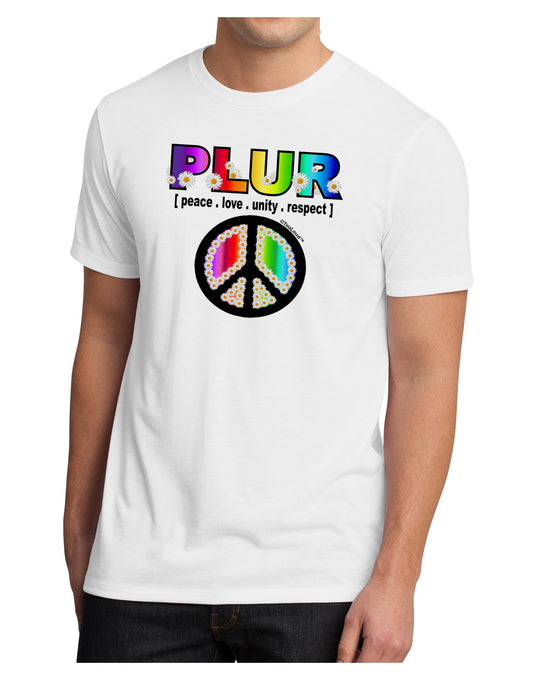 PLUR Rainbow Men's Sublimate Tee-TooLoud-White-Small-Davson Sales