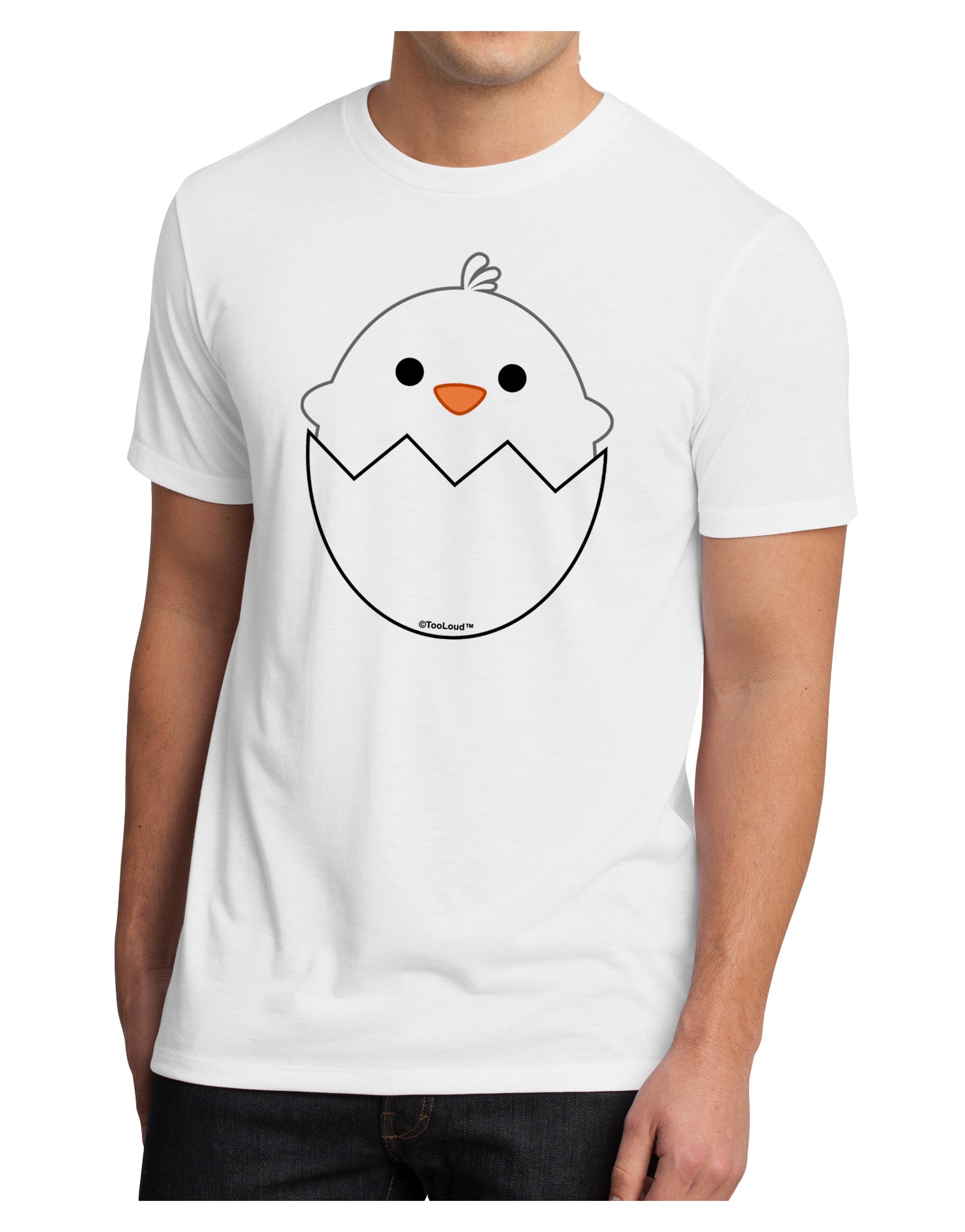 Cute Hatching Chick - White Men's Sublimate Tee by TooLoud-Hats-TooLoud-White-Small-Davson Sales