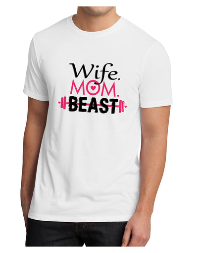 TooLoud Wife Mom Beast Men's Sublimate Tee-TooLoud-White-Small-Davson Sales