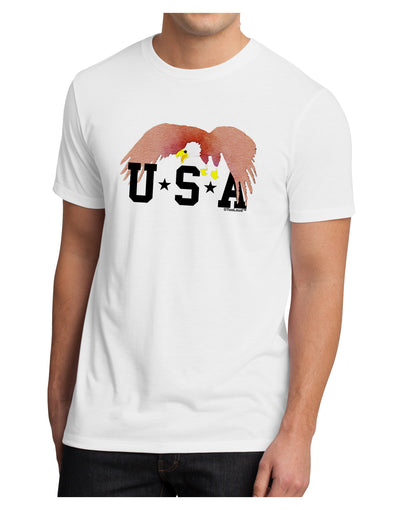 Bald Eagle USA Men's Sublimate Tee-TooLoud-White-Small-Davson Sales