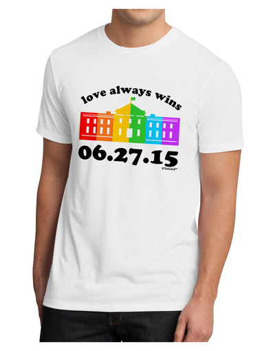 Love Always Wins with Date - Marriage Equality Men's Sublimate Tee-TooLoud-White-Small-Davson Sales