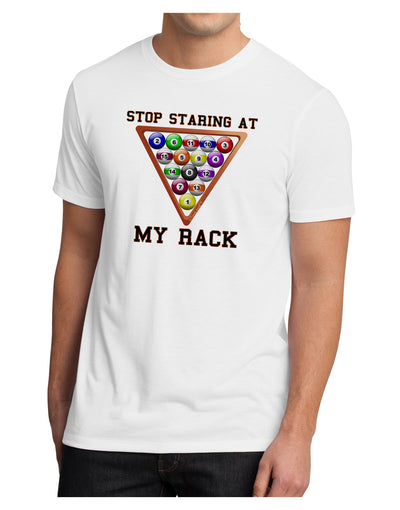 Stop Staring At My Rack - Pool Men's Sublimate Tee-TooLoud-White-Small-Davson Sales