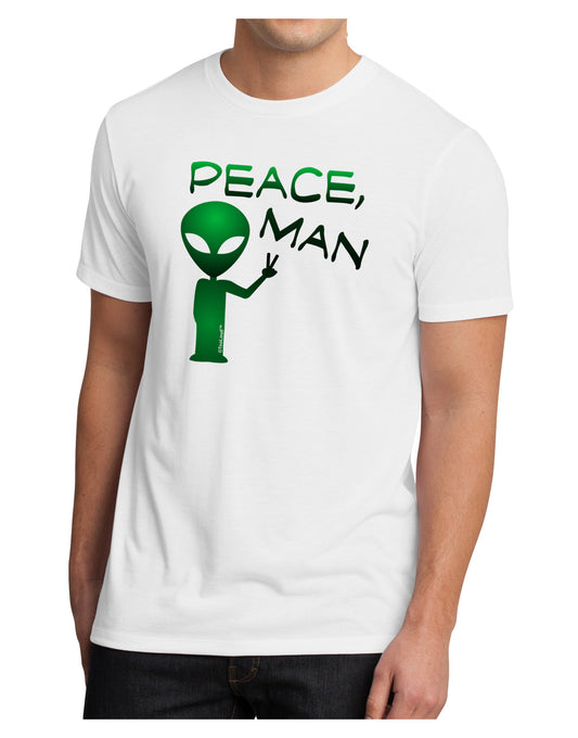 Peace Man Alien Men's Sublimate Tee-TooLoud-White-Small-Davson Sales