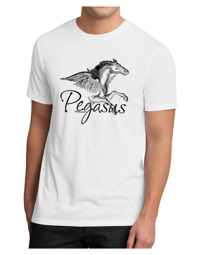 Pegasus Illustration Men's Sublimate Tee-TooLoud-White-Small-Davson Sales