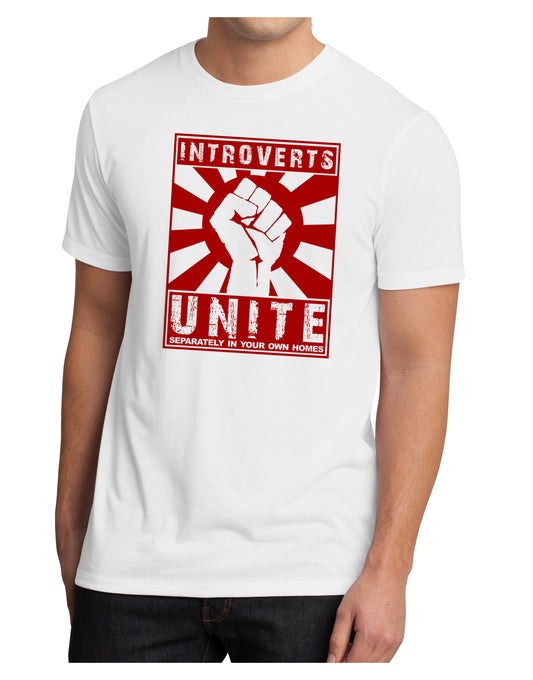Introverts Unite Funny Men's Sublimate Tee by TooLoud-Clothing-TooLoud-White-Small-Davson Sales
