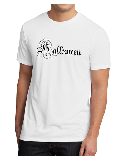 Halloween Script Text Men's Sublimate Tee-TooLoud-White-Small-Davson Sales