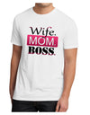 Wife Mom Boss Men's Tee-TooLoud-White-Small-Davson Sales