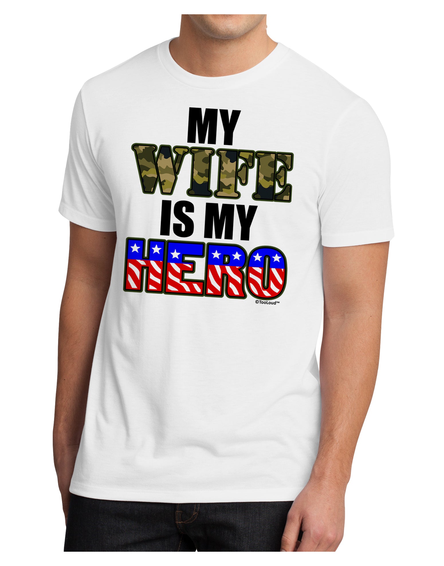 My Wife is My Hero - Armed Forces Men's Sublimate Tee by TooLoud-TooLoud-White-Small-Davson Sales