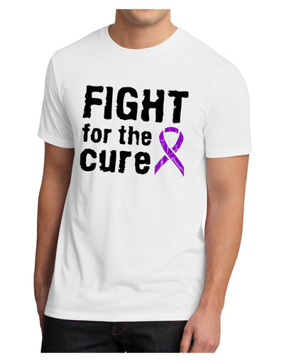 Fight for the Cure - Purple Ribbon Alzheimers Disease Men's Sublimate Tee-TooLoud-White-Small-Davson Sales