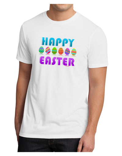 Happy Easter Decorated Eggs Men's Sublimate Tee-TooLoud-White-Small-Davson Sales