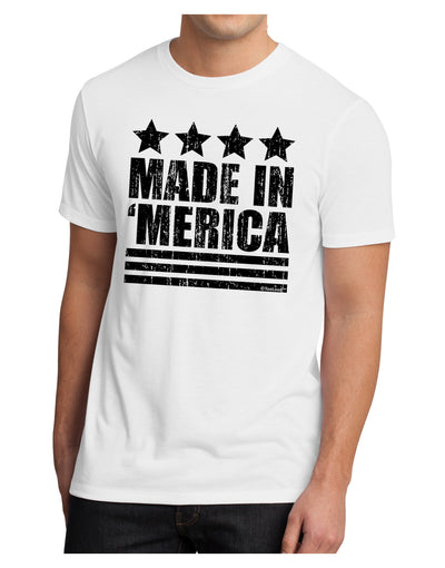 Made in Merica - Stars and Stripes Design Men's Sublimate Tee-TooLoud-White-Small-Davson Sales