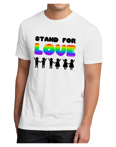 Stand For Love Rainbow Men's Sublimate Tee-TooLoud-White-Small-Davson Sales