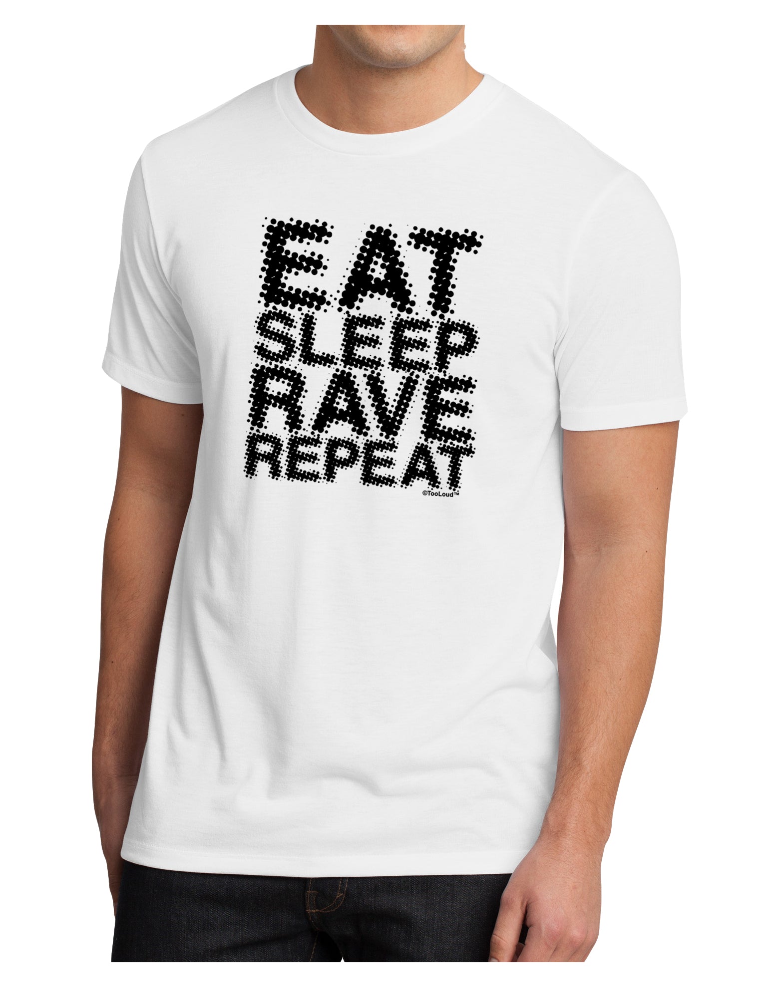 Eat Sleep Rave Repeat Men's Sublimate Tee by TooLoud-TooLoud-White-Small-Davson Sales