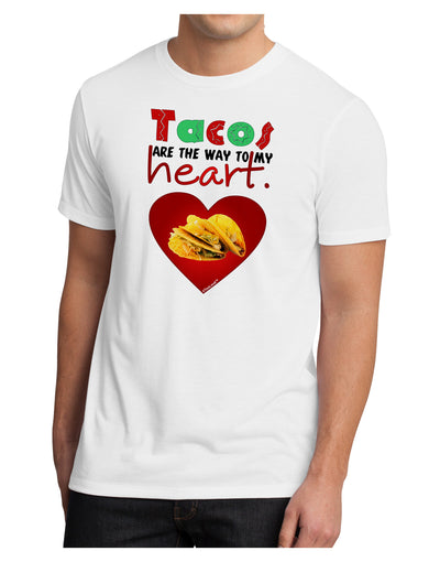 Tacos Are the Way To My Heart Men's Sublimate Tee-TooLoud-White-Small-Davson Sales