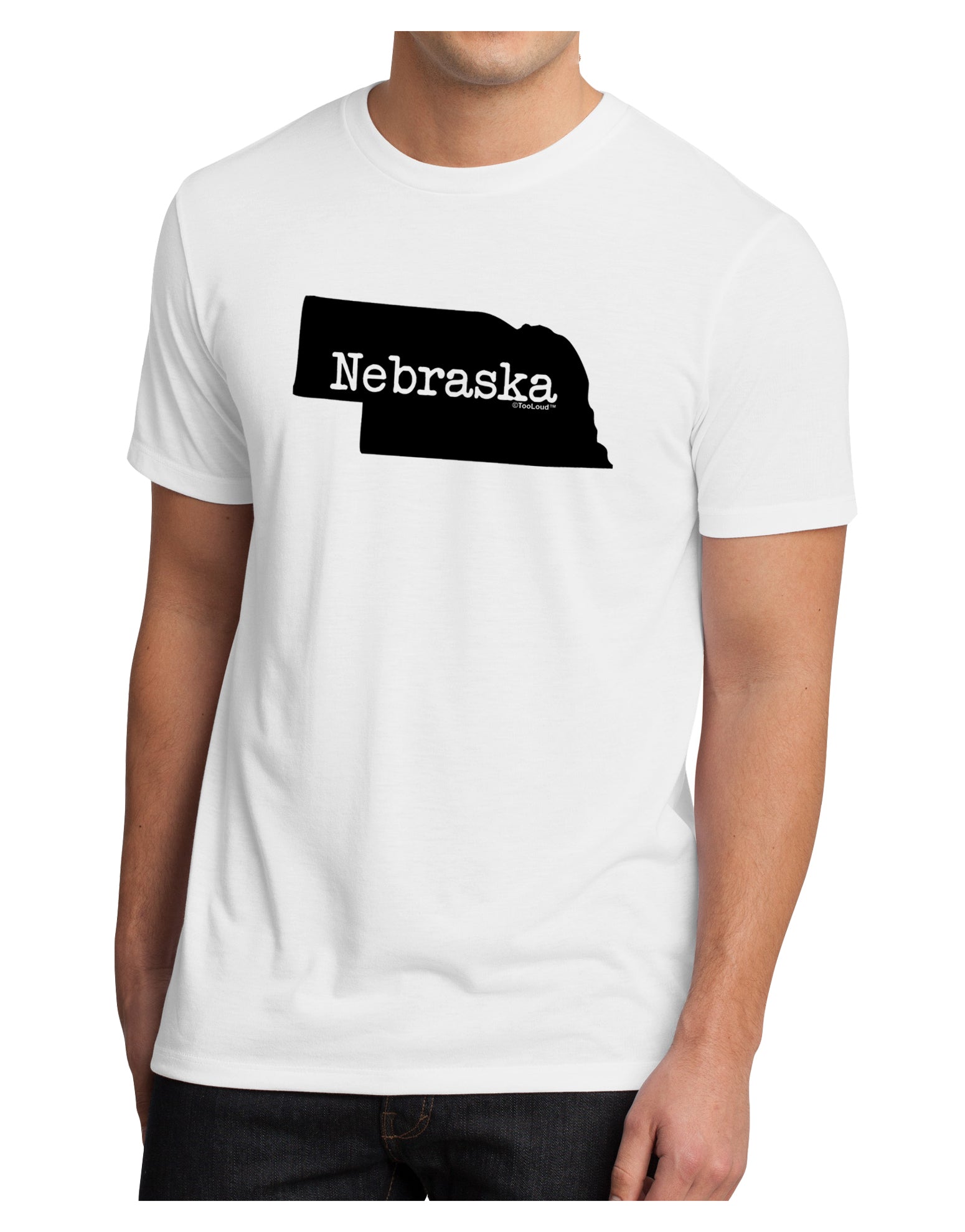Nebraska - United States Shape Men's Sublimate Tee by TooLoud-TooLoud-White-Small-Davson Sales