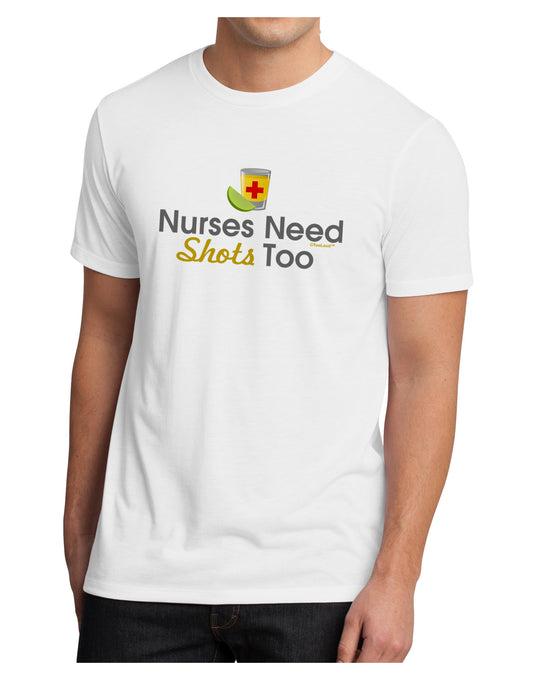 Nurses Need Shots Too Men's Sublimate Tee-TooLoud-White-Small-Davson Sales
