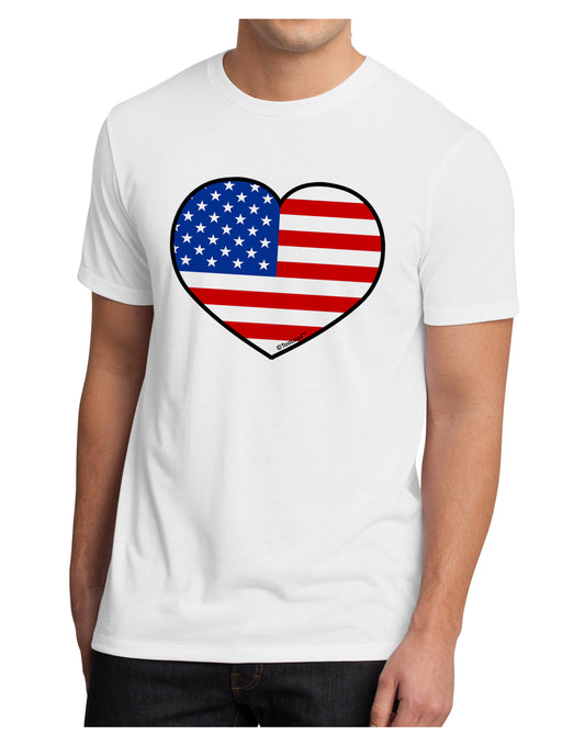 American Flag Heart Design Men's Sublimate Tee by TooLoud-TooLoud-White-Small-Davson Sales
