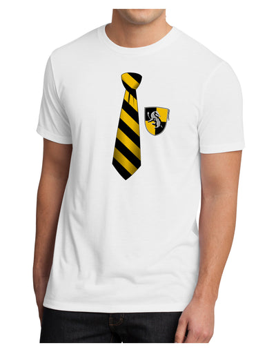 TooLoud Wizard Tie Yellow and Black Men's Sublimate Tee-TooLoud-White-Small-Davson Sales