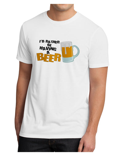 I'd Rather Be Having A Beer Men's Sublimate Tee-TooLoud-White-Small-Davson Sales