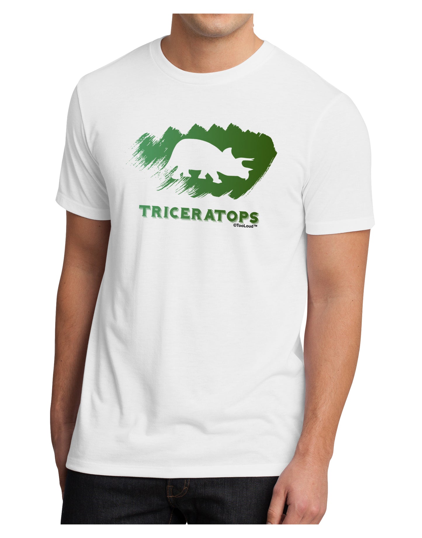 Jurassic Triceratops Design Men's Sublimate Tee by TooLoud-TooLoud-White-Small-Davson Sales