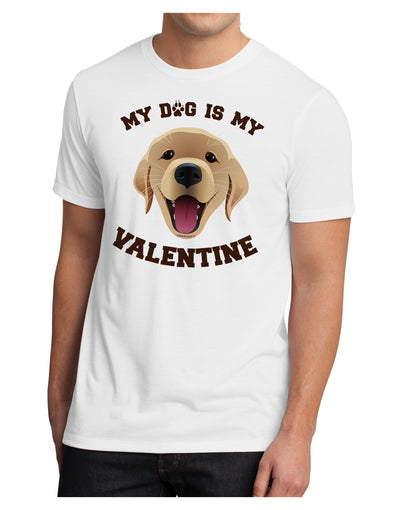 My Dog is my Valentine Gold Yellow Men's Sublimate Tee-TooLoud-White-Small-Davson Sales