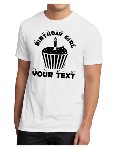 Personalized Birthday Girl Cupcake -Customizable- Name Men's Sublimate Tee-TooLoud-White-Small-Davson Sales