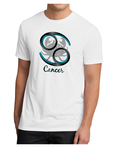 Cancer Symbol Men's Sublimate Tee-TooLoud-White-Small-Davson Sales