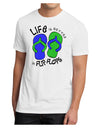 Life is Better in Flip Flops - Blue and Green Men's Sublimate Tee-TooLoud-White-Small-Davson Sales