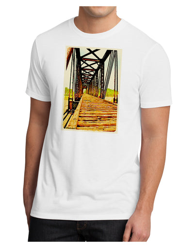 Colorado Bridge Watercolor Men's Sublimate Tee-TooLoud-White-Small-Davson Sales