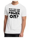 Turning the Power On Men's Sublimate Tee-TooLoud-White-Small-Davson Sales