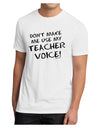 Don't Make Me Use My Teacher Voice Men's Sublimate Tee-TooLoud-White-Small-Davson Sales