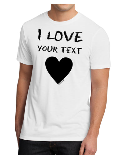 Personalized I Love Customized Men's Sublimate Tee-TooLoud-White-Small-Davson Sales