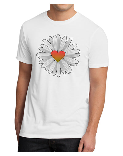 Pretty Daisy Heart Men's Sublimate Tee-Mens-Tshirts-TooLoud-White-Small-Davson Sales