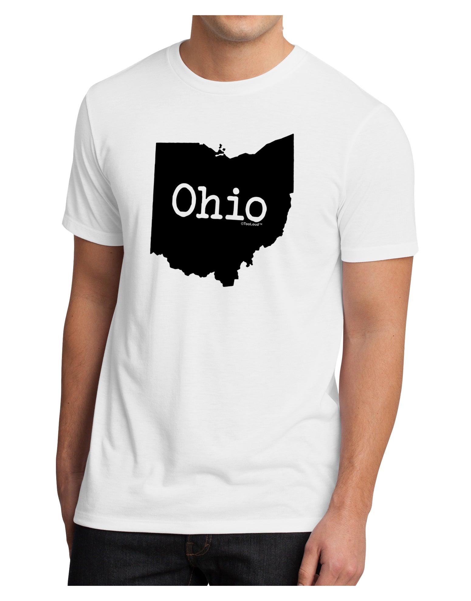 Ohio - United States Shape Men's Sublimate Tee by TooLoud-TooLoud-White-Small-Davson Sales