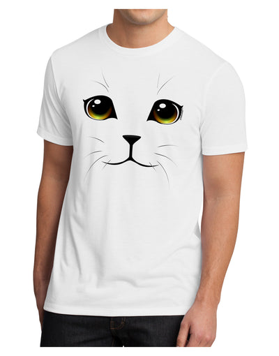 TooLoud Yellow Amber-Eyed Cute Cat Face Men's Sublimate Tee