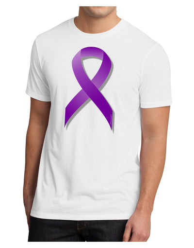 Crohn’s Disease Awareness Ribbon - Purple Men's Sublimate Tee-TooLoud-White-Small-Davson Sales