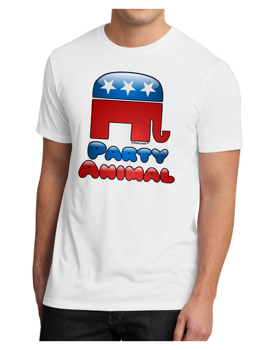 Republican Party Animal Men's Sublimate Tee-TooLoud-White-Small-Davson Sales