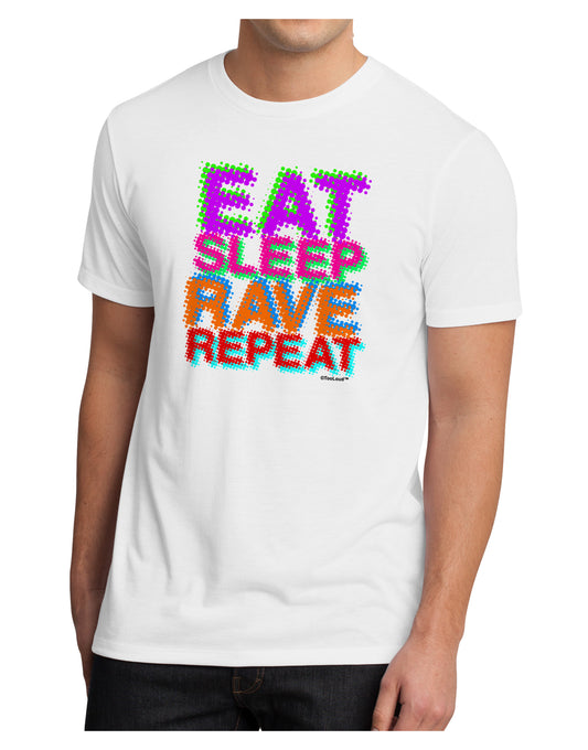 Eat Sleep Rave Repeat Color Men's Sublimate Tee by TooLoud-TooLoud-White-Small-Davson Sales