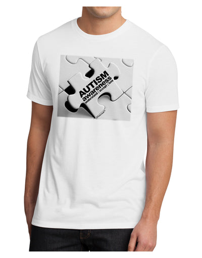 Autism Awareness - Puzzle Black & White Men's Sublimate Tee-TooLoud-White-Small-Davson Sales