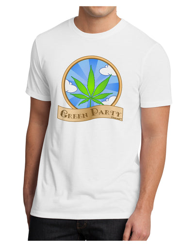 Green Party Symbol Men's Sublimate Tee-TooLoud-White-Small-Davson Sales