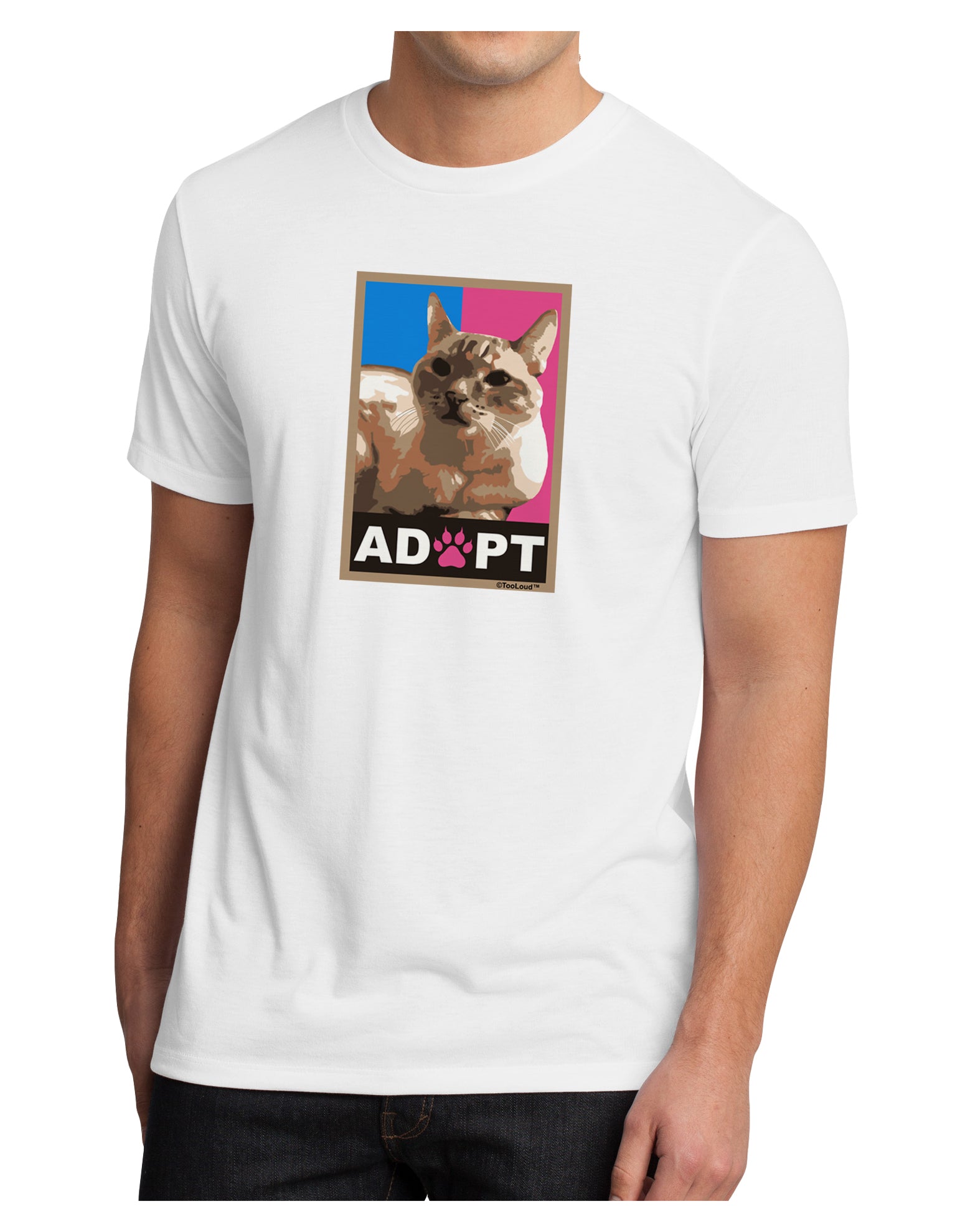 Adopt Cute Kitty Cat Adoption Men's Sublimate Tee-TooLoud-White-Small-Davson Sales