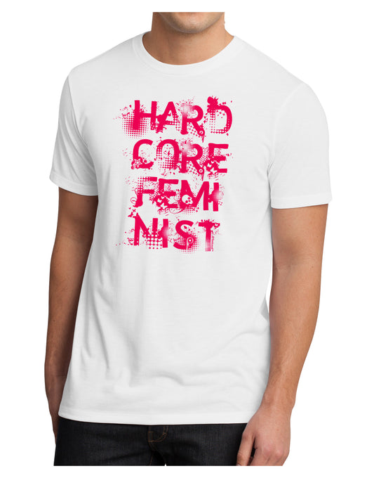 Hardcore Feminist - Pink Men's Sublimate Tee-TooLoud-White-Small-Davson Sales
