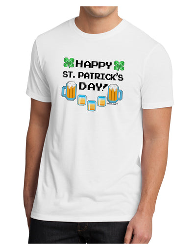 Pixel Happy St Patricks Day Men's Sublimate Tee-TooLoud-White-Small-Davson Sales