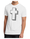 Simple Cross Design Glitter - Silver Men's Sublimate Tee by TooLoud-TooLoud-White-Small-Davson Sales