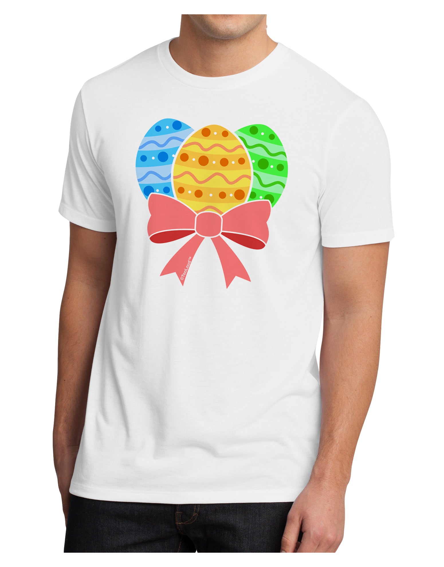 Easter Eggs With Bow Men's Sublimate Tee by TooLoud-TooLoud-White-Small-Davson Sales