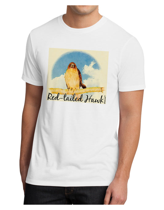 Red-tailed Hawk Text Men's Sublimate Tee-TooLoud-White-Small-Davson Sales