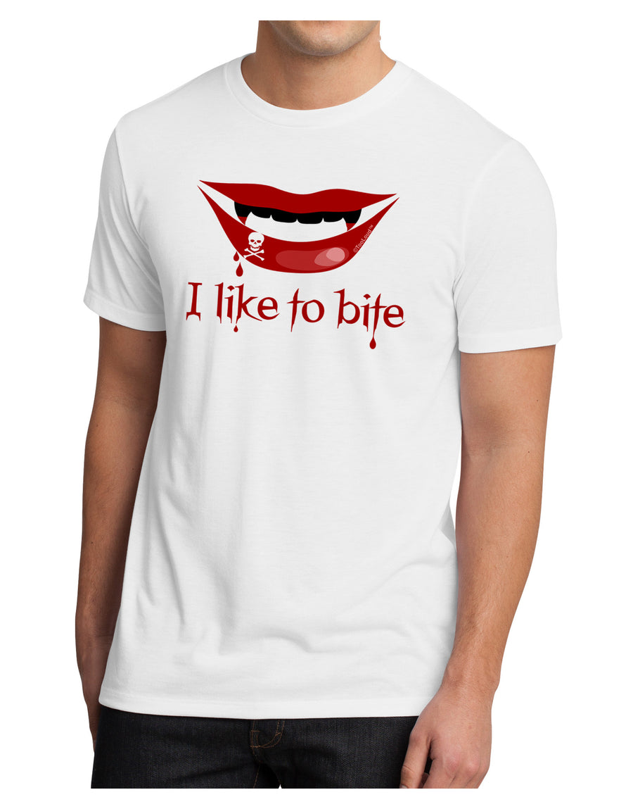 Like to Bite Men's Sublimate Tee-TooLoud-White-Small-Davson Sales