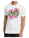 Cute Polka Dot Flip Flops - Pink and Green Men's Sublimate Tee-TooLoud-White-Small-Davson Sales